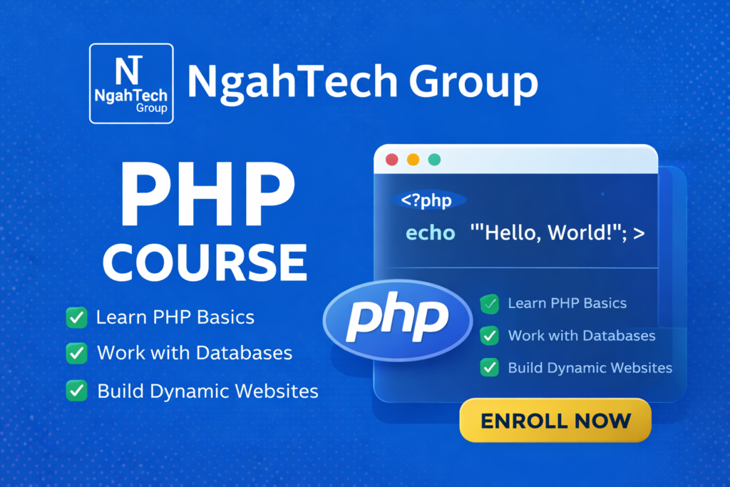 ngahtech group php training cameroon simbock software internship training at ngahtech group