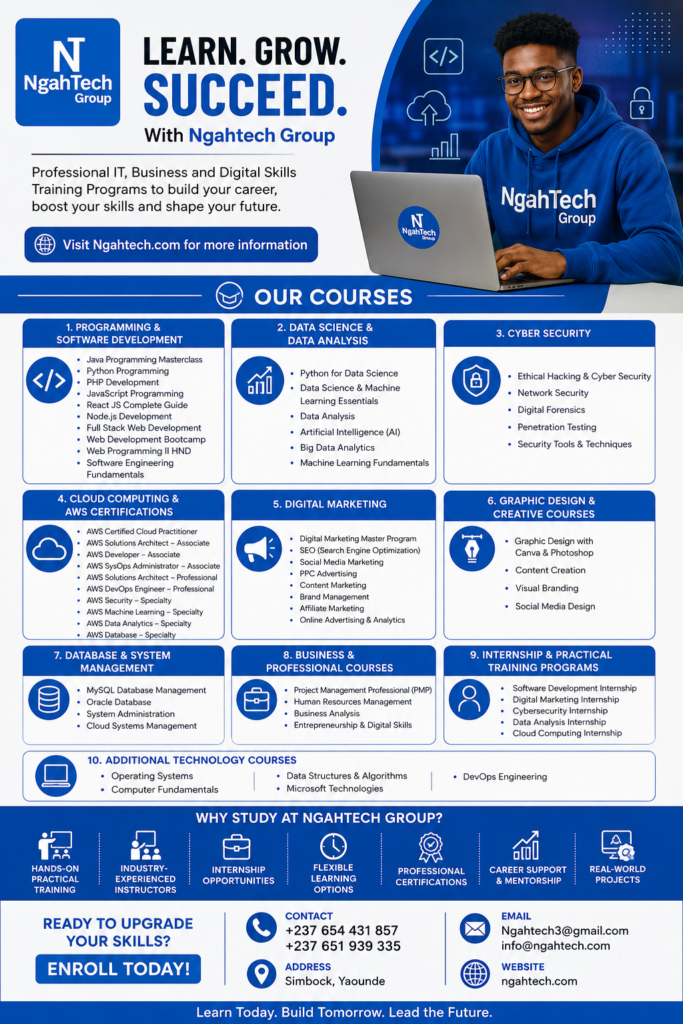 internship training at Ngahtech group